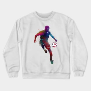 Football player sport art #football #soccer Crewneck Sweatshirt